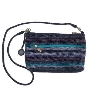 The Sak Crossbody Bag Womens Small Striped Crochet Boho Purse Handbag Shoulder